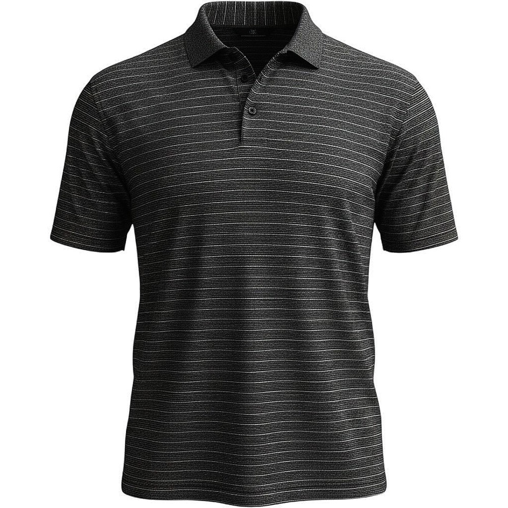 Hart Schaffner Marx Polo Shirt Men's XL Performance Striped Black/White Golf